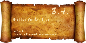 Bella Amália névjegykártya