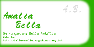 amalia bella business card